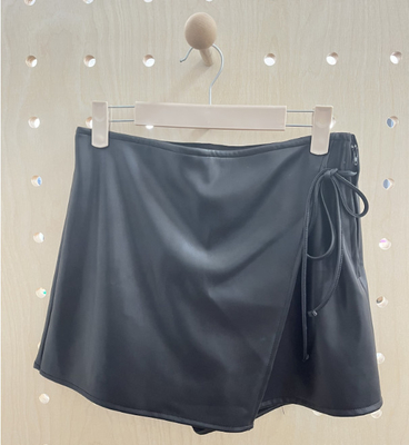 Weiche PU-Shorts Schwarz