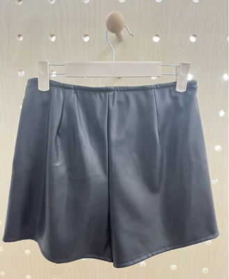 Weiche PU-Shorts Schwarz