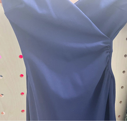 Solides Crepe Taucher-Slip-Kleid dunkle Marine