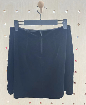 Strick Velvet EMB Rock schwarz