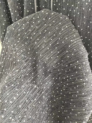 Brillante schwarze Lurex Strass Strickhosen