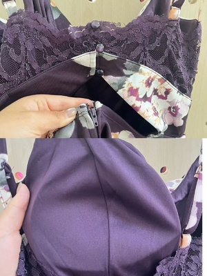 Elegantes und anspruchsvolles Spaghetti-Strap-Kleid mit lebendigem Blumendruck und streckigen Spitzen-Inserten